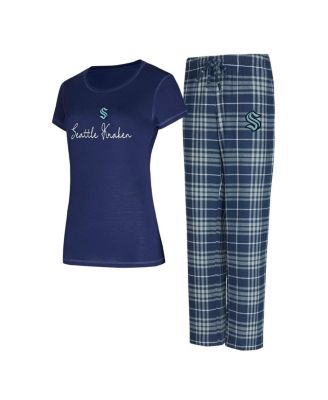 Concepts Sport - Women's Seattle Kraken Vector Top Pants Sleep Set