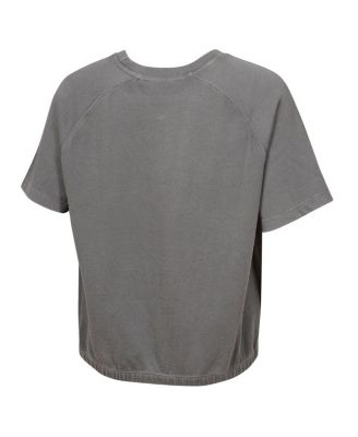 Women's Gray San Francisco 49ers Mineral Wash Short Sleeve Top