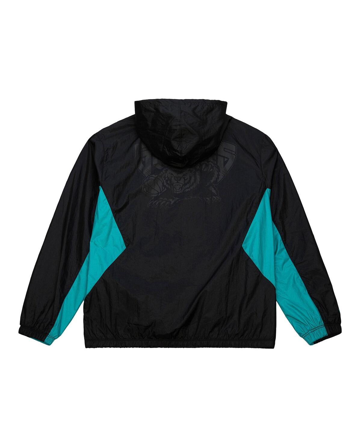 Mitchell & Ness Men's Black Memphis Grizzlies Playmaker Full-Zip Windbreaker Jacket