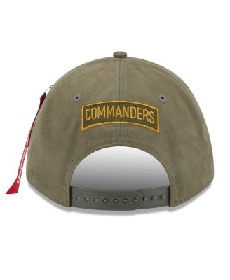 x Alpha Industries Men's Olive Washington Commanders A-Frame 9FORTY Adjustable Hat