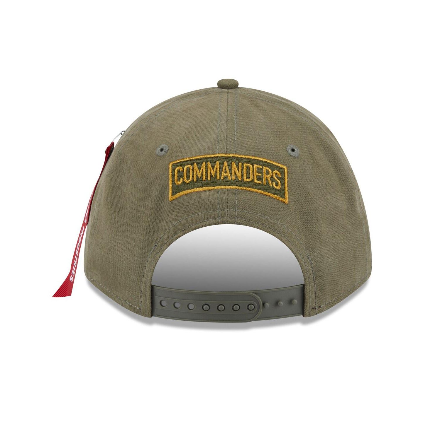 x Alpha Industries Men's Olive Washington Commanders A-Frame 9FORTY Adjustable Hat