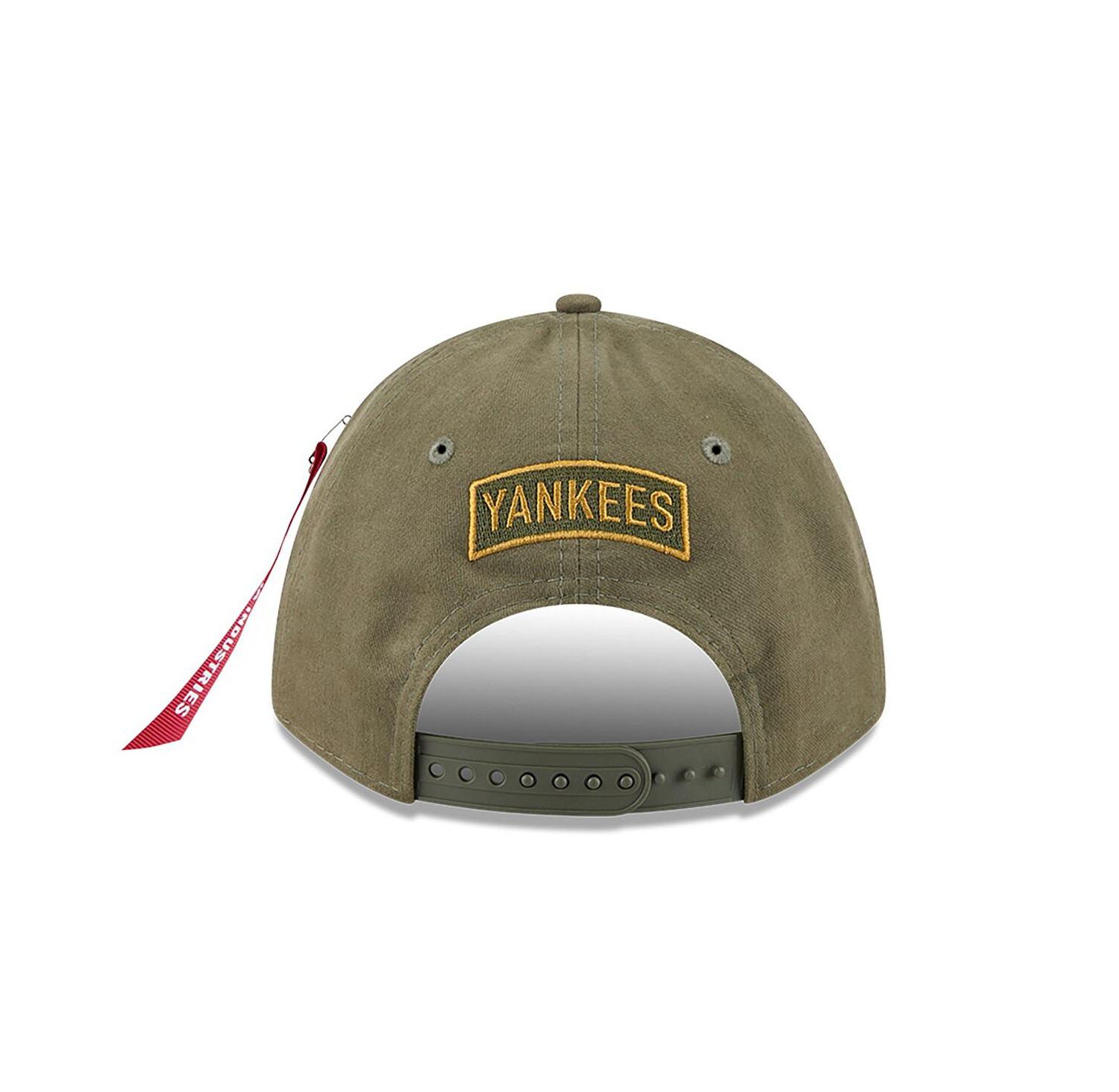 x Alpha Industries Men's Olive New York Yankees A-Frame 9FORTY Adjustable Hat