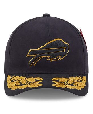 x Alpha Industries Men's Black Buffalo Bills A-Frame 9FORTY Adjustable Hat