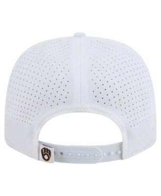 Men's White Milwaukee Brewers COOLERA 9SEVENTY Adjustable Hat