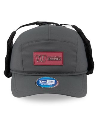 Men's Charcoal Washington Commanders 2025 Sideline Cold Weather Runner Dog Ear Adjustable Hat
