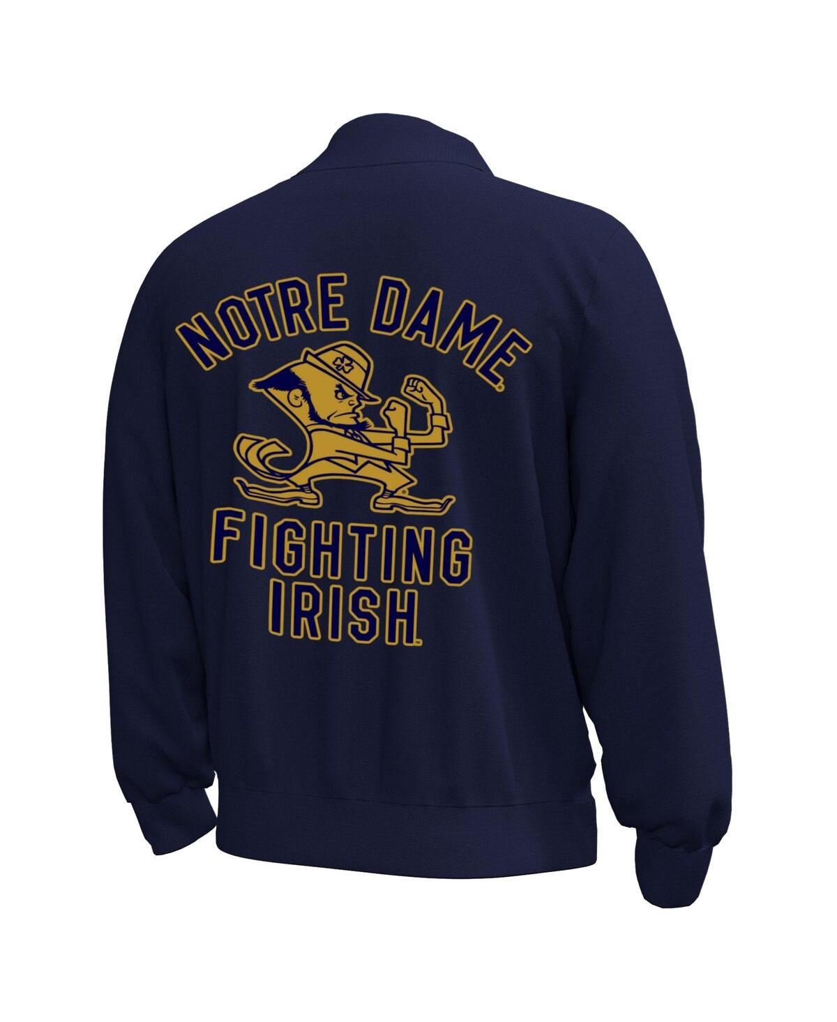 Under Armour Men's Navy Notre Dame Fighting Irish Gameday Icon Full-snap Fleece Jacket In Blue