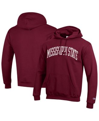 Champion - Men's Maroon Mississippi State Bulldogs Basic Arch Fleece Pullover Hoodie