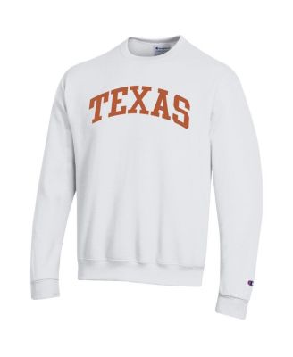 Men's White Texas Longhorns Basic Arch Fleece Pullover Sweatshirt