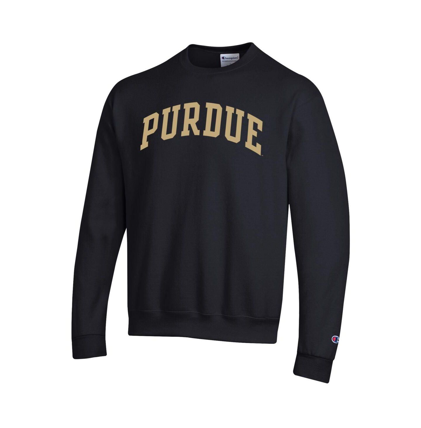 Мужская толстовка Champion Black Purdue Boilermakers Basic Arch Fleece Pullover — фото 3