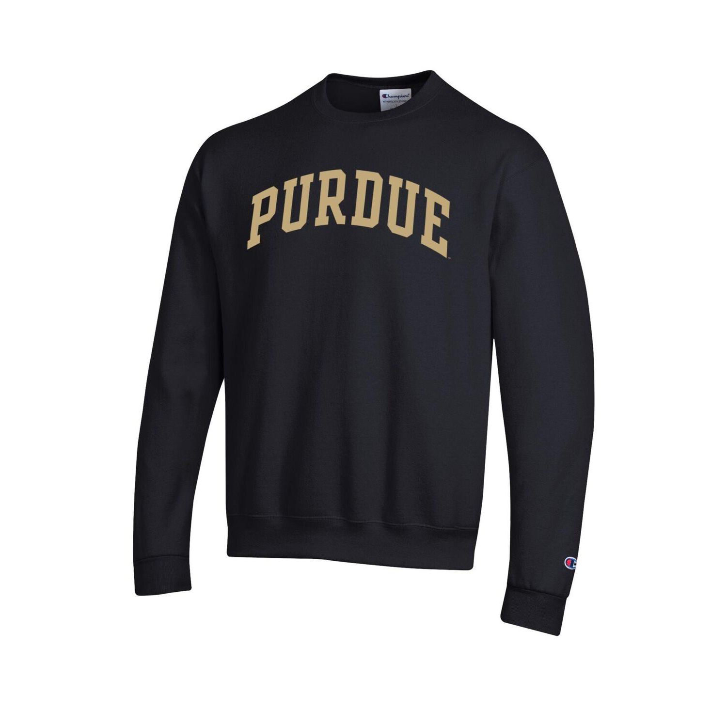 Men's Black Purdue Boilermakers Basic Arch Fleece Pullover Sweatshirt