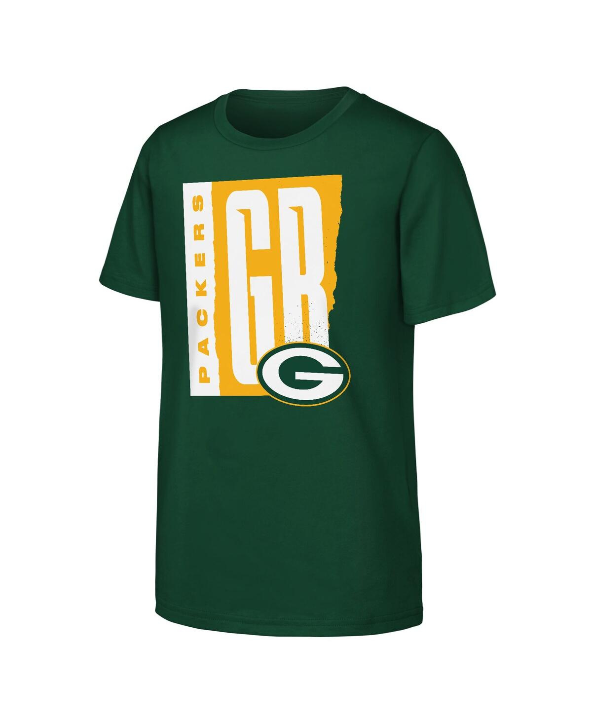 Outerstuff Big Boys And Girls Green Green Bay Packers Tear It Up T-shirt In Green