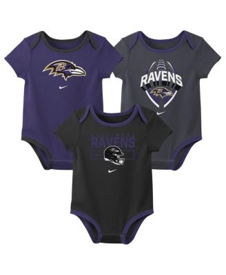 Nike - Baby Boys and Girls Baltimore Ravens Three-Piece Bodysuit Set