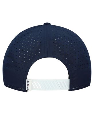 Men's White/Navy New England Patriots Established Patch 9SEVENTY Adjustable Hat