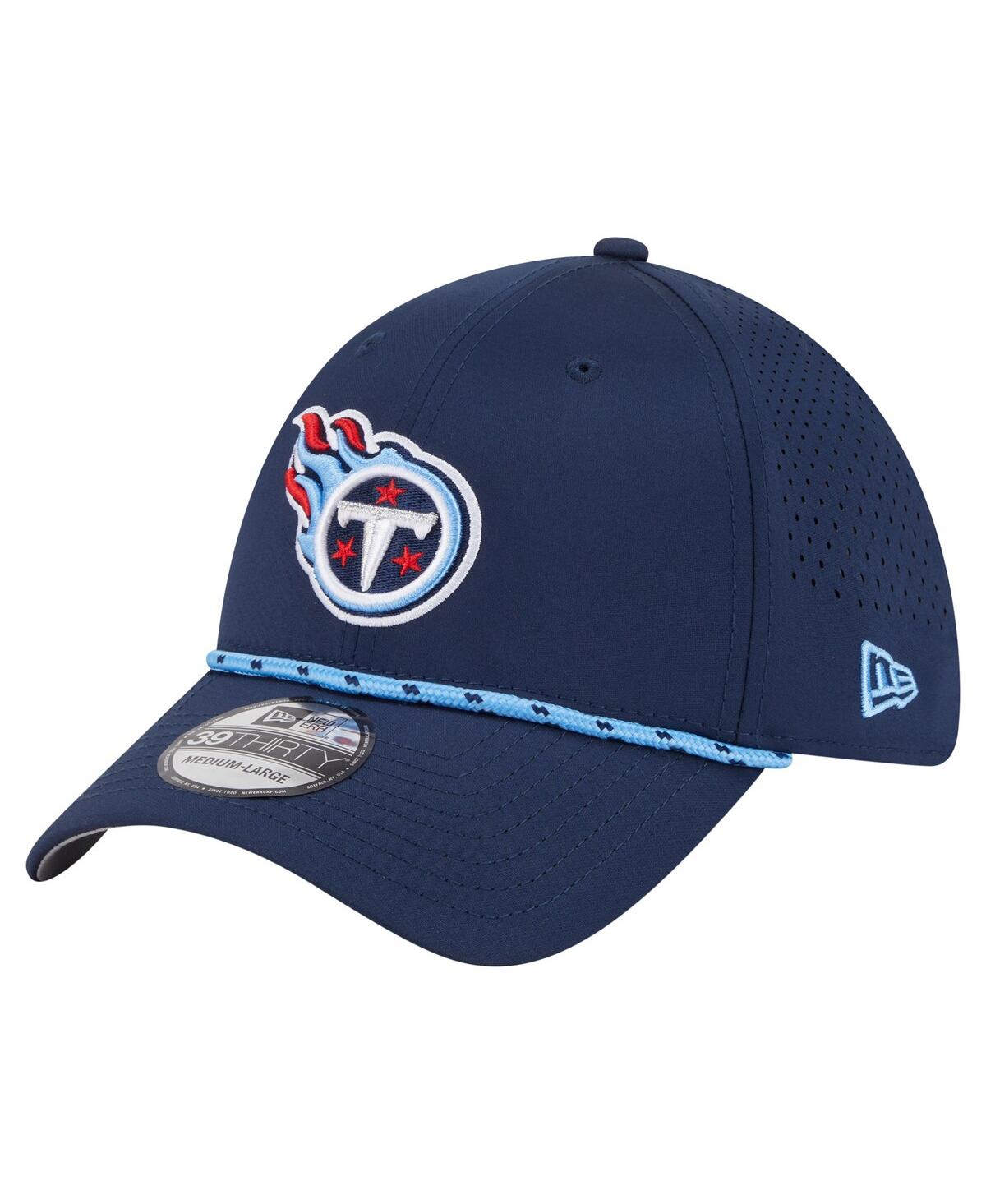 New Era Men's Navy Tennessee Titans Perforated 39THIRTY Flex Hat