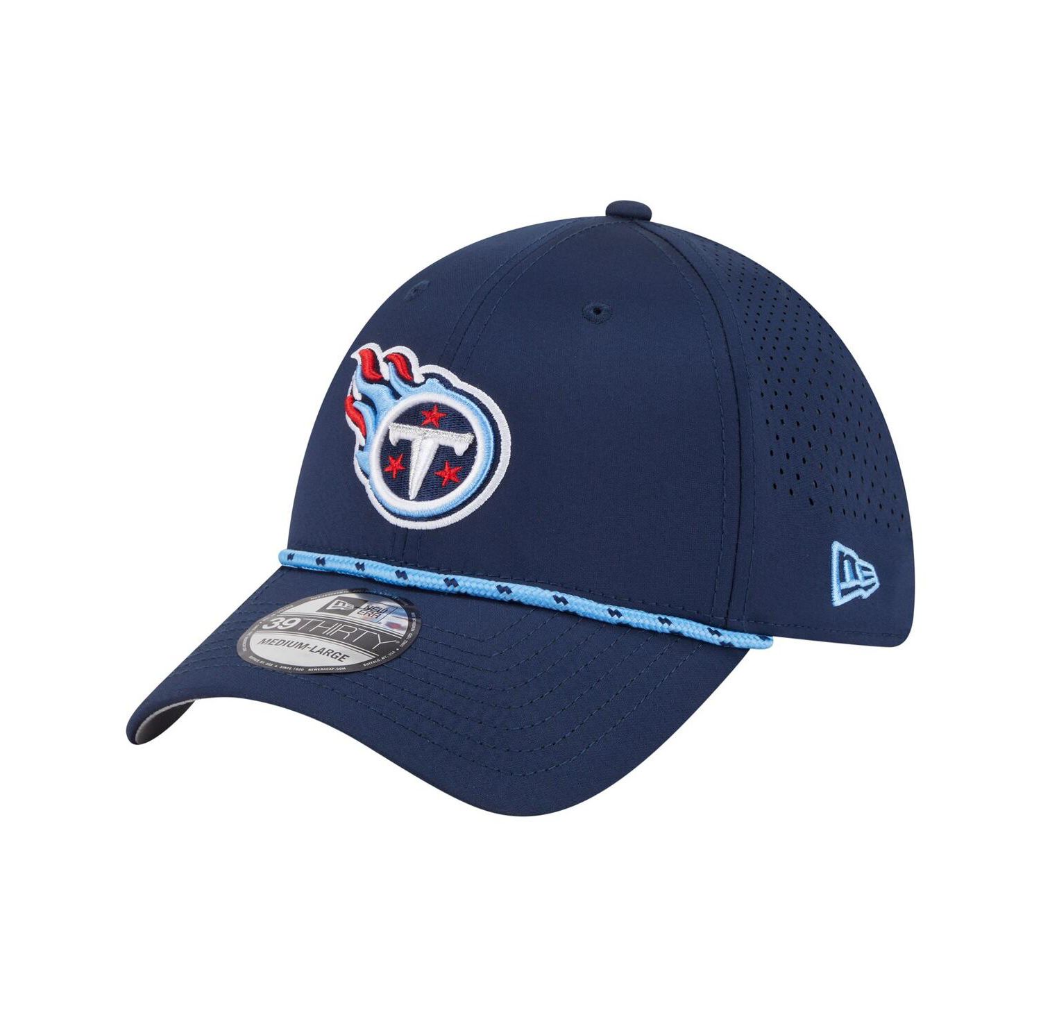 Men's Navy Tennessee Titans Perforated 39THIRTY Flex Hat