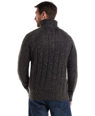 Men's Cable Knit Quarter Button Long Sleeve Sweater