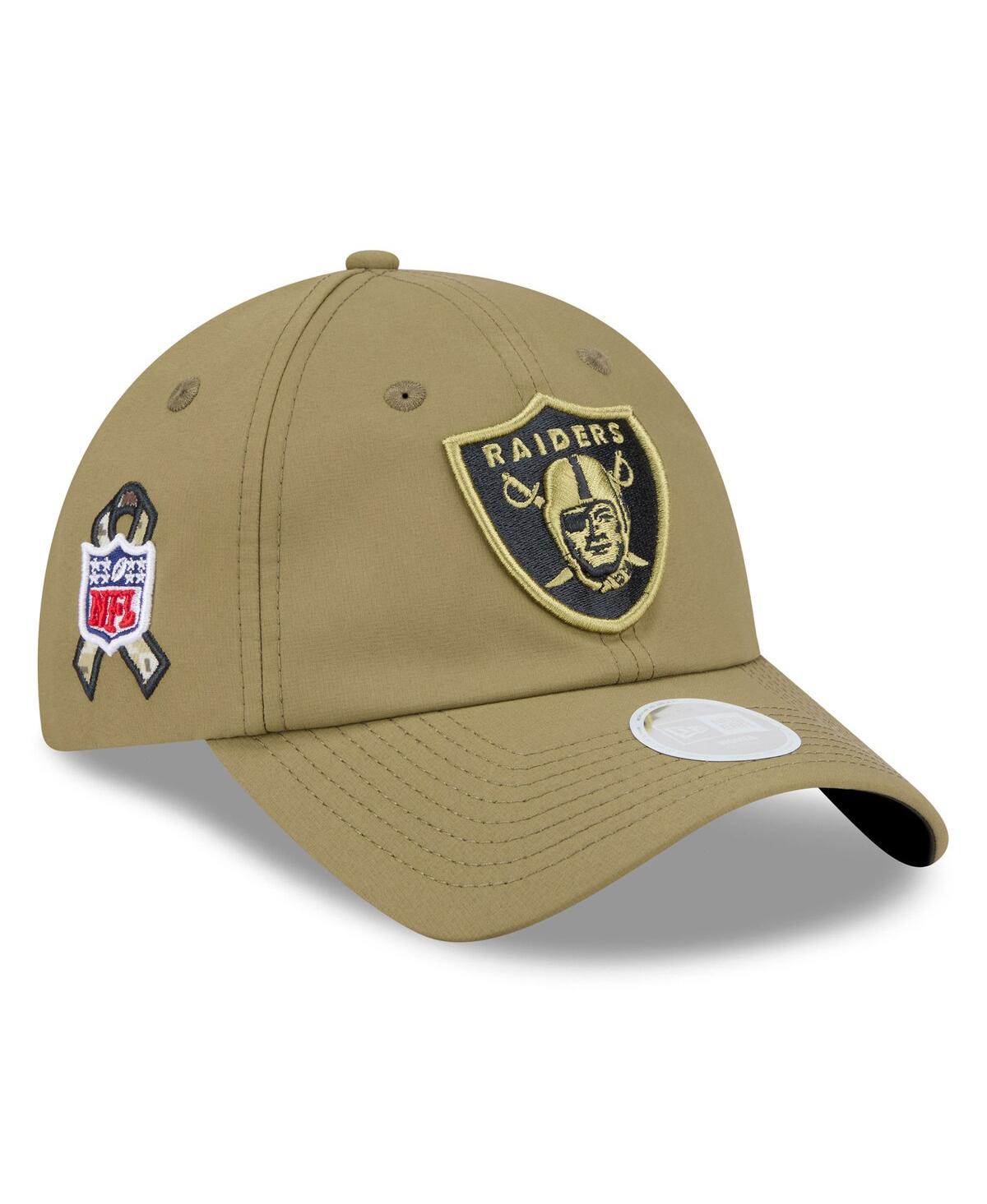 New Era Women's Green Las Vegas Raiders 2025 Salute To Service Pony Tail Adjustable Hat In Multi