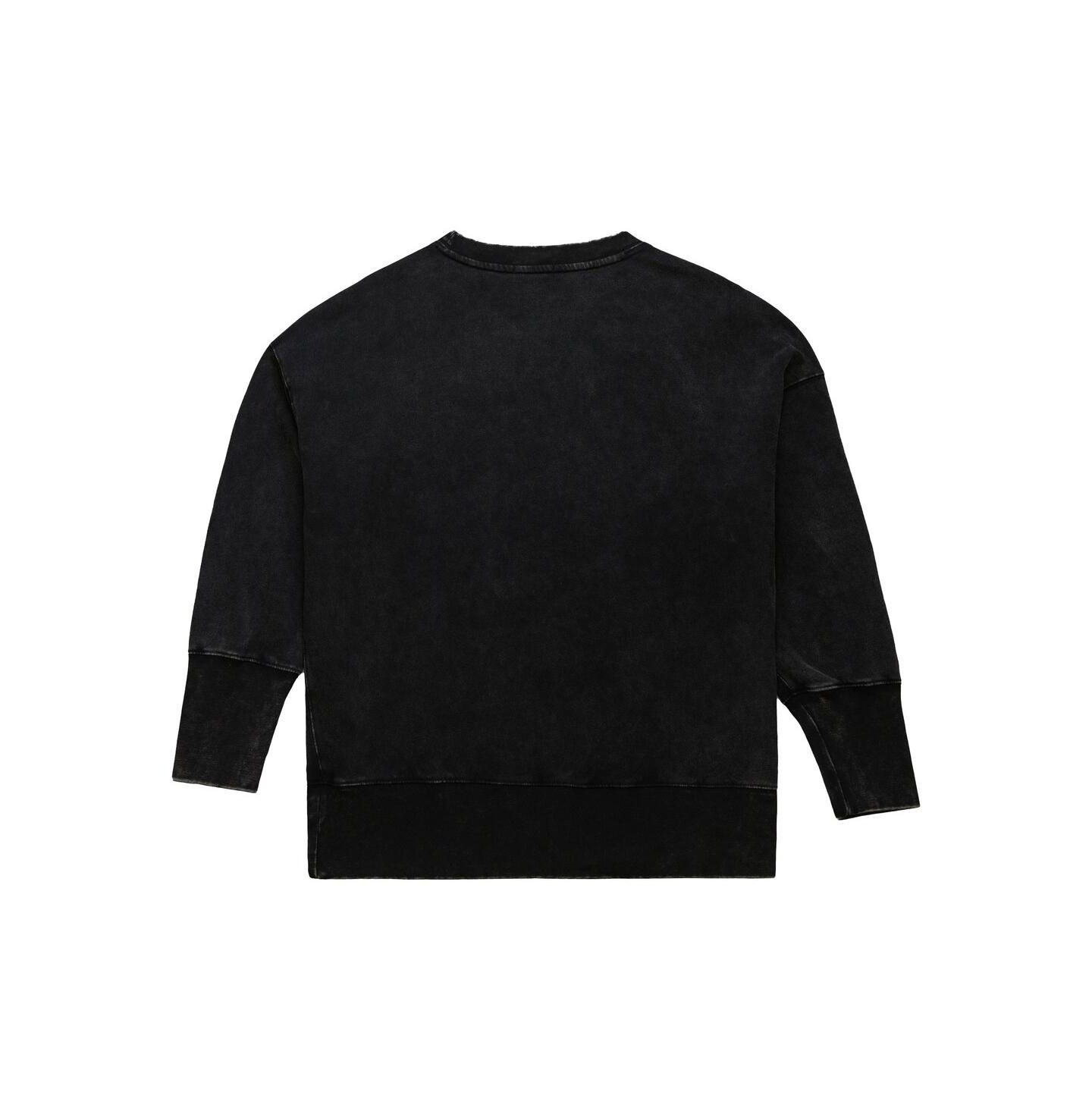 Женские толстовки Mitchell & Ness Black Chicago Bears Delineate Mineral Wash Crewneck — фото 3