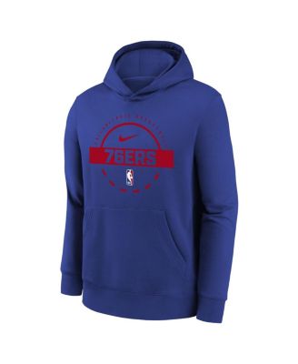 Big Boys and Girls Royal Philadelphia 76ers 2025/26 Club Fleece Practice Hoodie