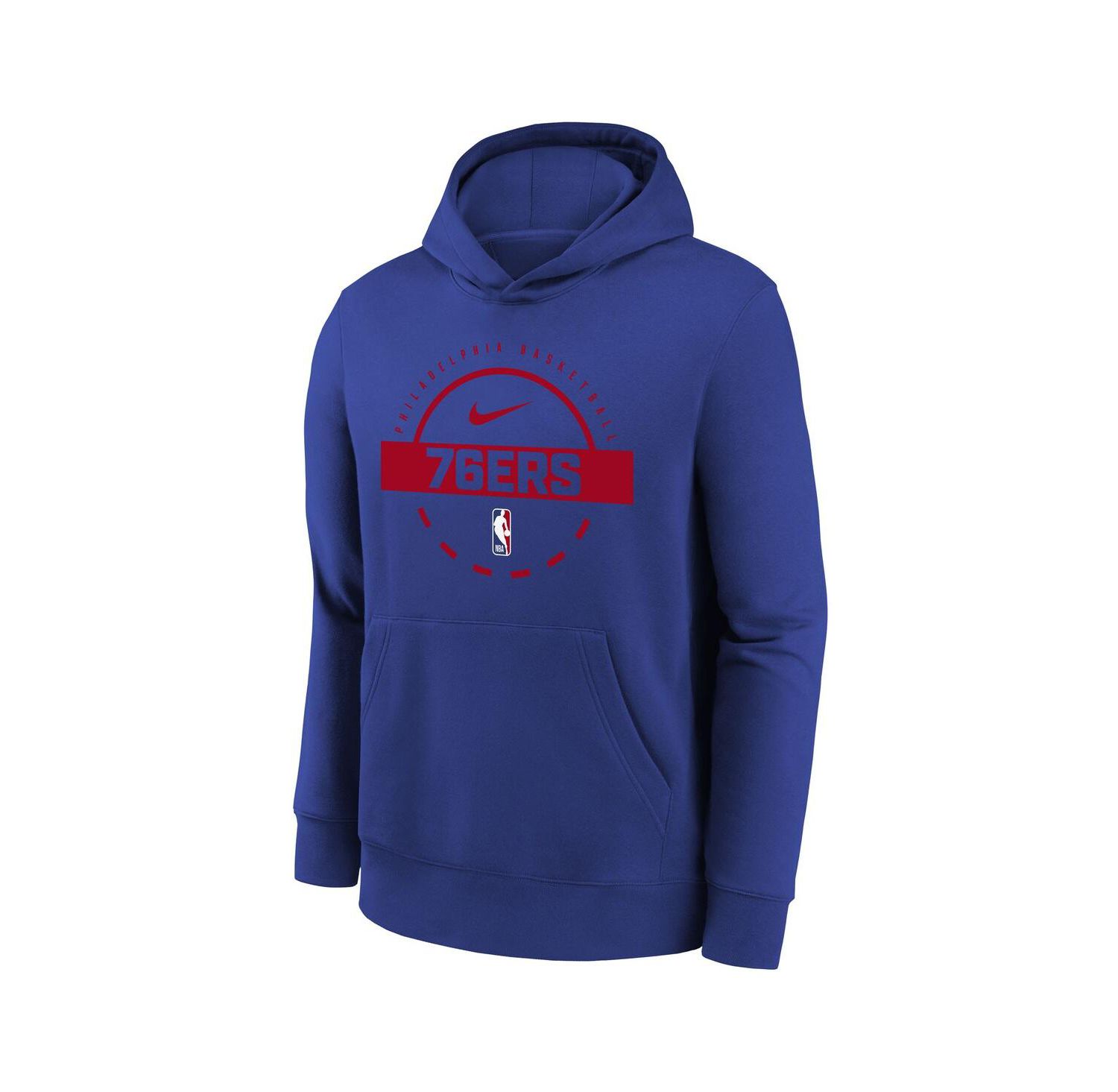 Big Boys and Girls Royal Philadelphia 76ers 2025/26 Club Fleece Practice Hoodie