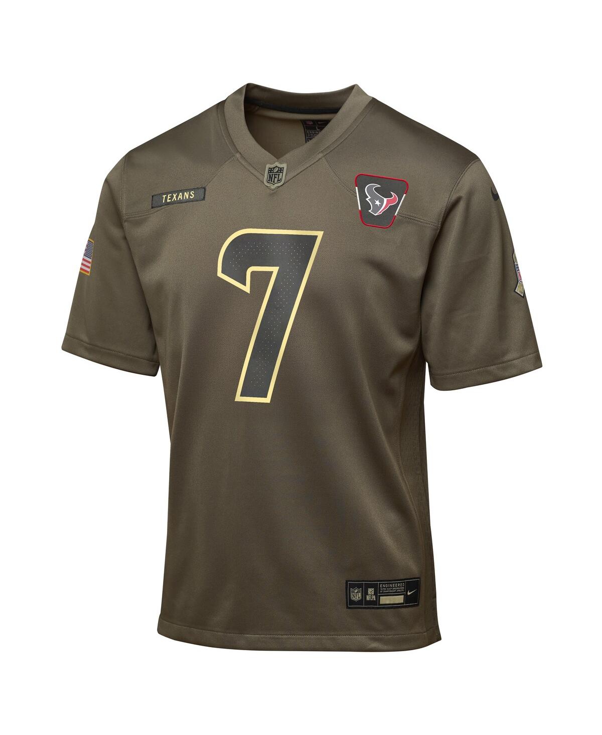 Nike Big Boys and Girls C.j. Stroud Olive Houston Texans 2025 Salute to Service Game Jersey