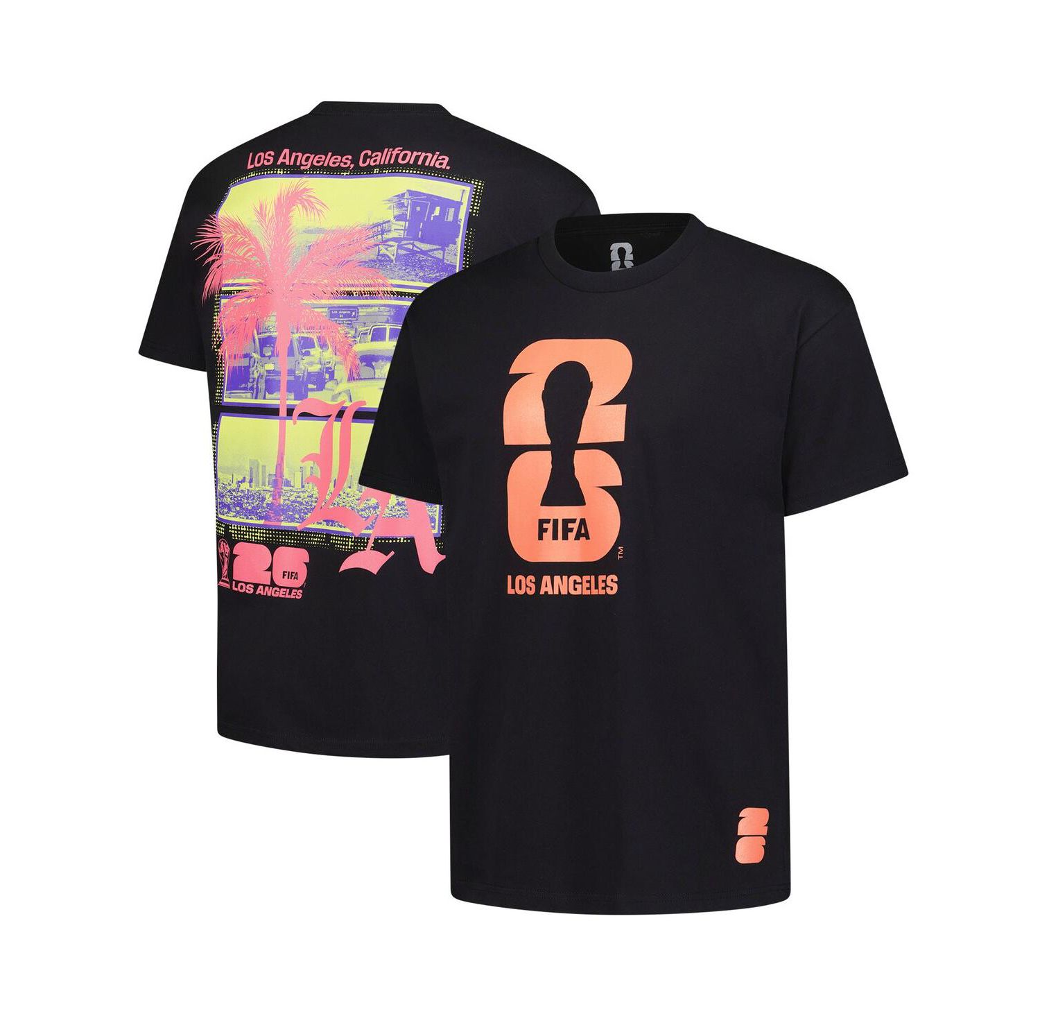 Men's Black 2026 FIFA World Cup Los Angeles Host City Local Oversized T-Shirt