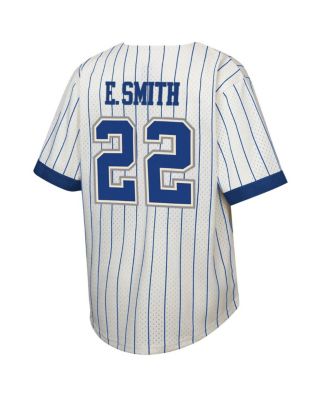 Big Boys and Girls Emmitt Smith Cream Dallas Cowboys Retired Player Name Number Baseball Jersey