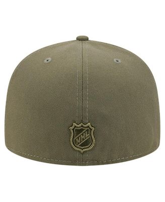 Men's Olive Boston Bruins Military Appreciation Flag 59FIFTY Fitted Hat