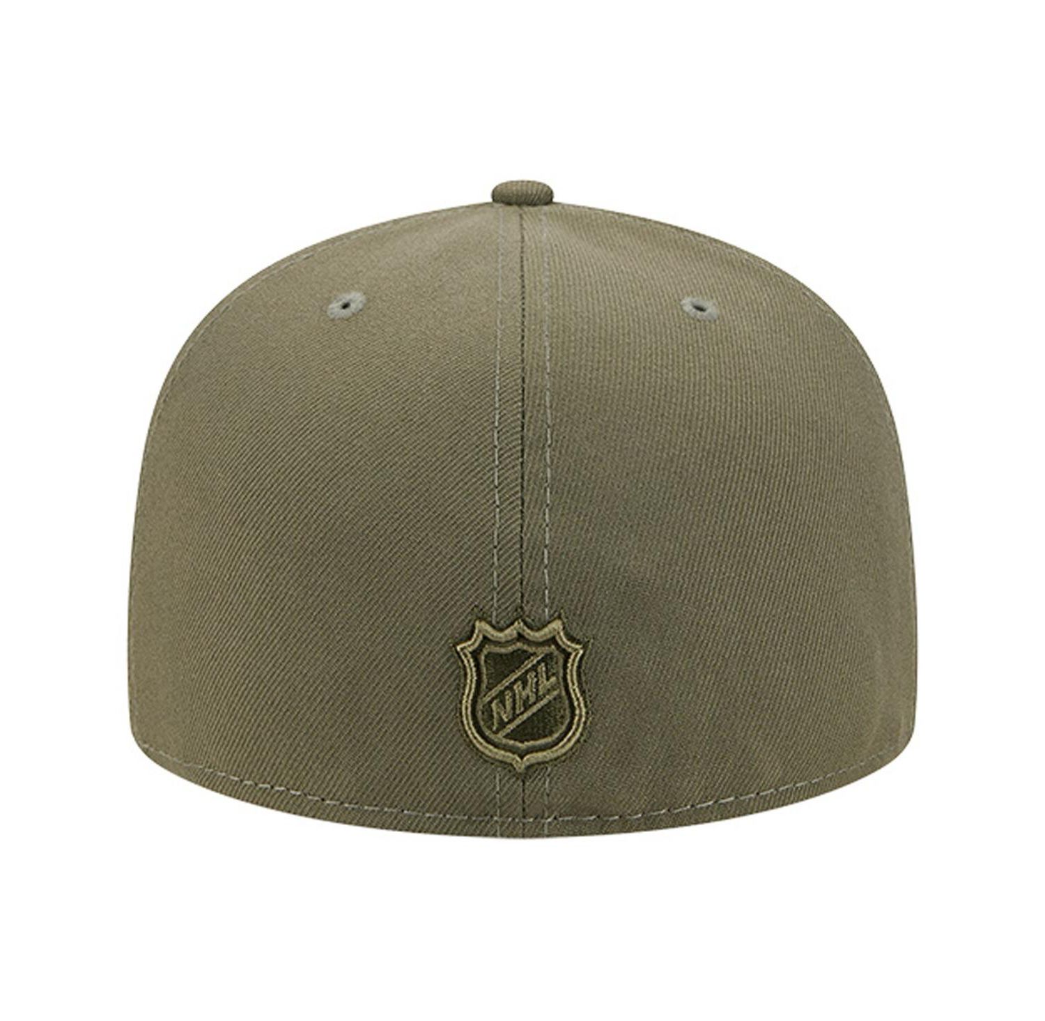 Men's Olive Boston Bruins Military Appreciation Flag 59FIFTY Fitted Hat
