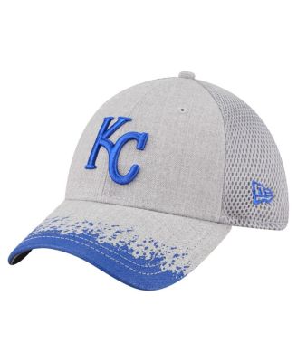 New Era - Men's Gray Kansas City Royals Visor Paint Splatter 39THIRTY Flex Hat