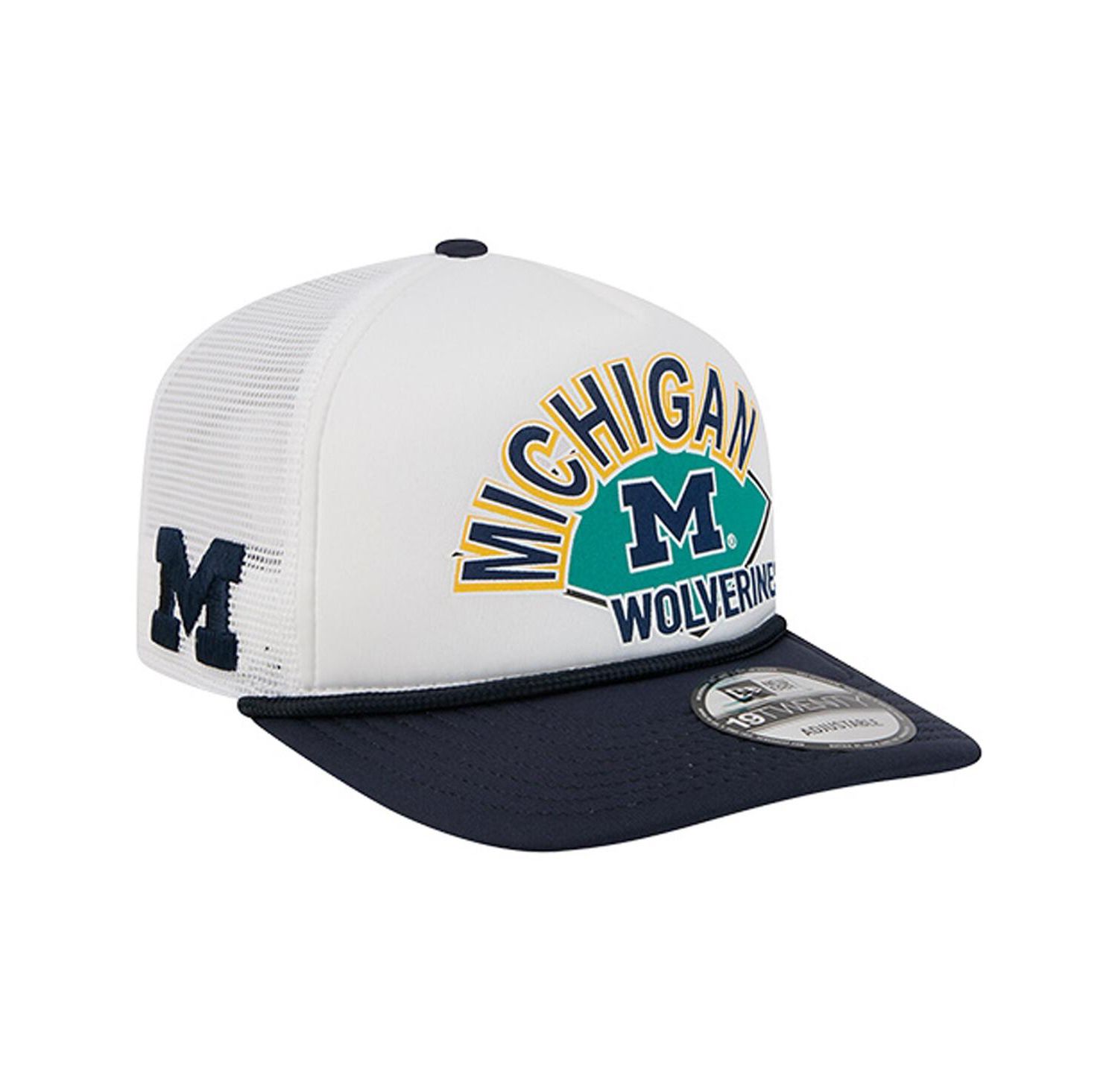 Men's White Michigan Wolverines Diamond 19TWENTY Golfer Adjustable Hat