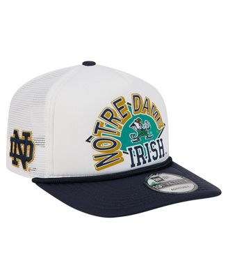 New Era - Men's White Notre Dame Fighting Irish Diamond 19TWENTY Golfer Adjustable Hat