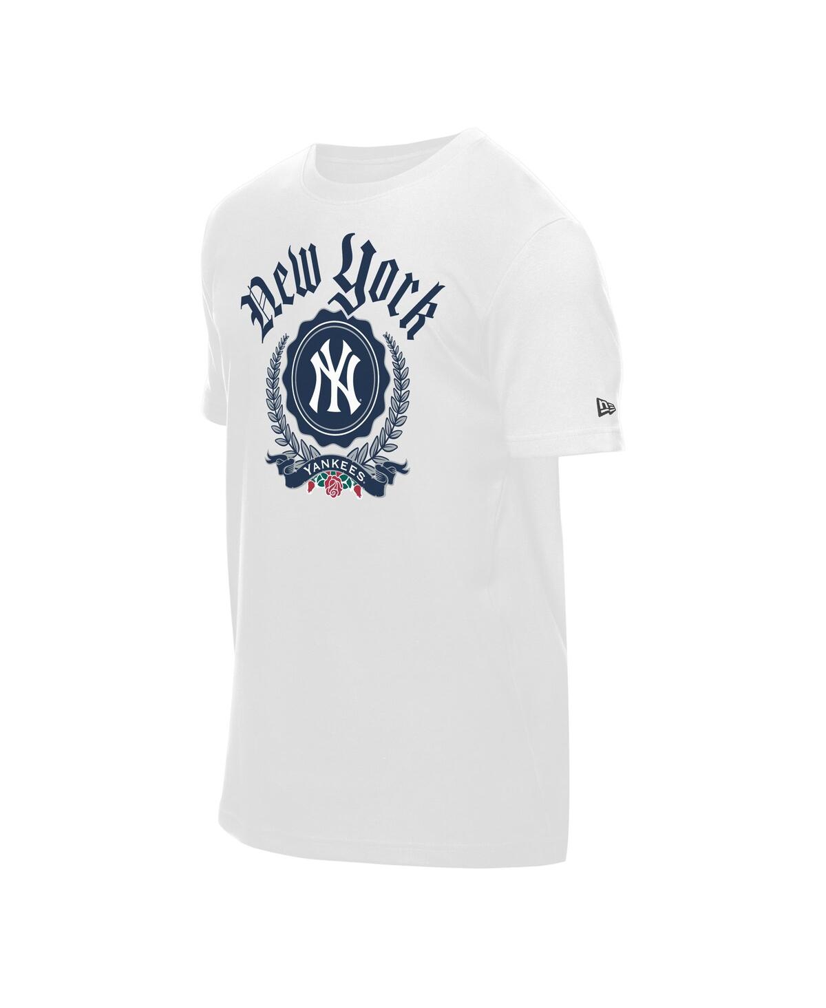 New Era Men's White York Yankees Fleur Domestic T-Shirt