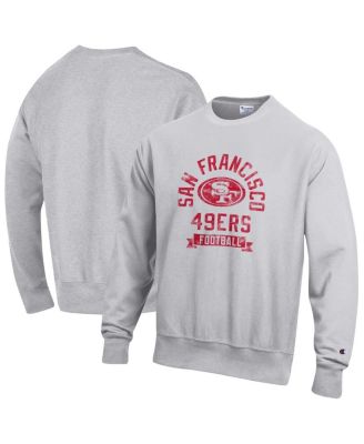 Men's Heather Gray San Francisco 49ers Reverse Weave Fleece Pullover Sweatshirt