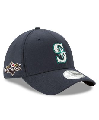New Era - Men's Navy Seattle Mariners 2025 MLB Postseason Side Patch 39THIRTY Flex Hat