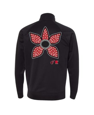 Men's and Women's Black Indiana Fever Stranger Things Hawkins Full-Zip Track Jacket
