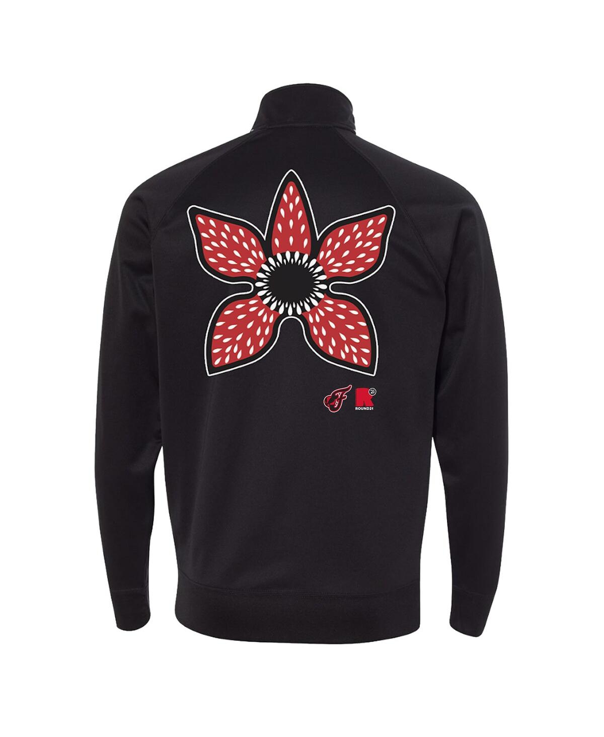 Round21 Men's And Women's Black Indiana Fever Stranger Things Hawkins Full-zip Track Jacket In Black