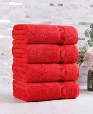 Solid Quick Drying 100% Egyptian Cotton 4-Pc Bath Towel Set