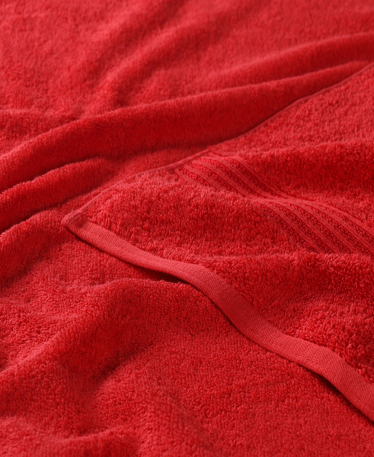 Superior Solid Quick Drying 100% Egyptian Cotton 2-pc Bath Sheet Set In Red