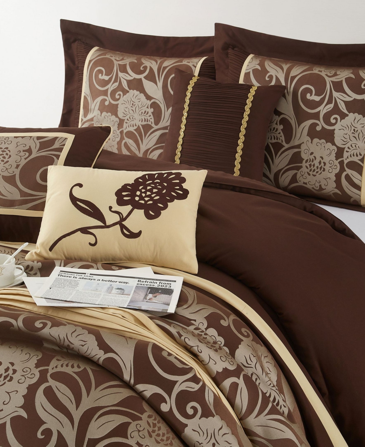 Stratford Park Mollybee 7-piece Comforter Set, Queen In Brown