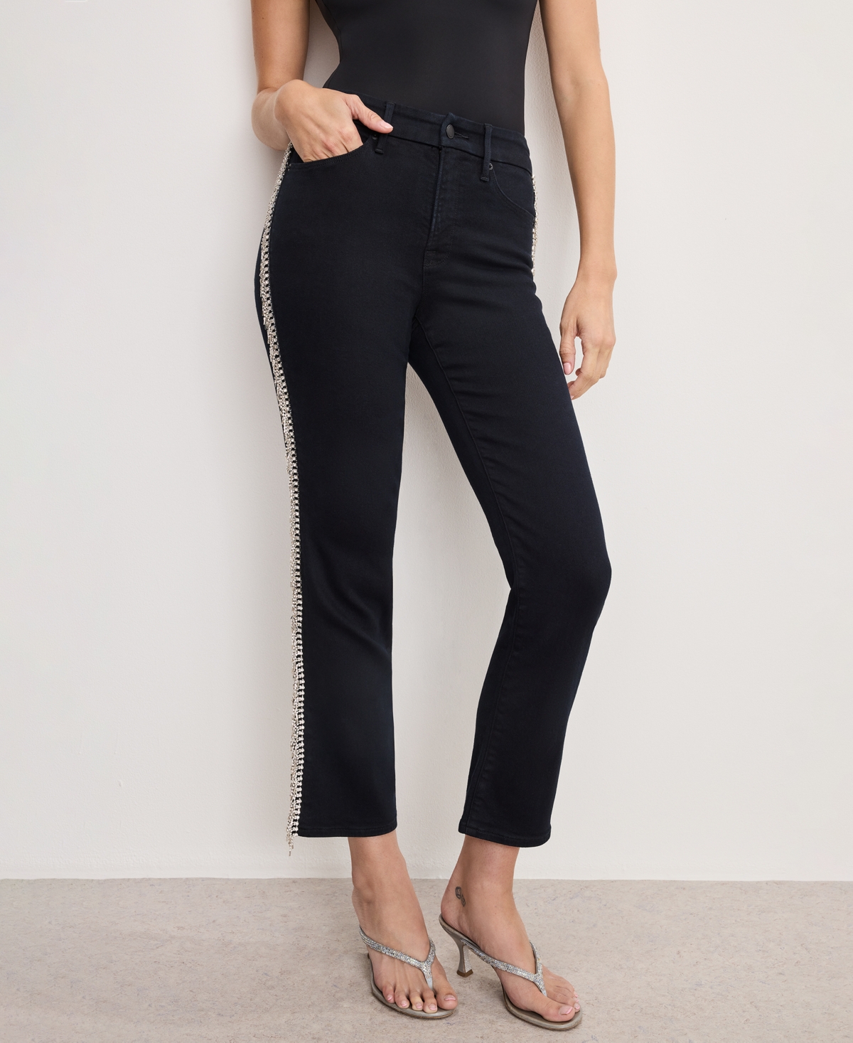 Good American Women's Good Mid-rise Ankle Jeans, Regular And Plus In Black