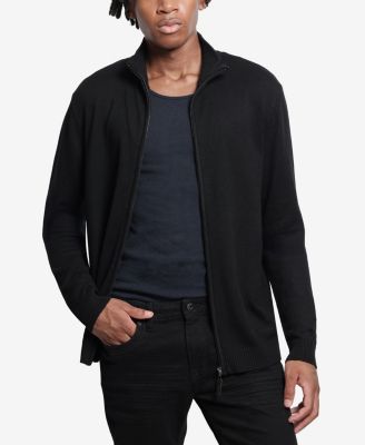 Men's Full Zip Mock Neck Sweater