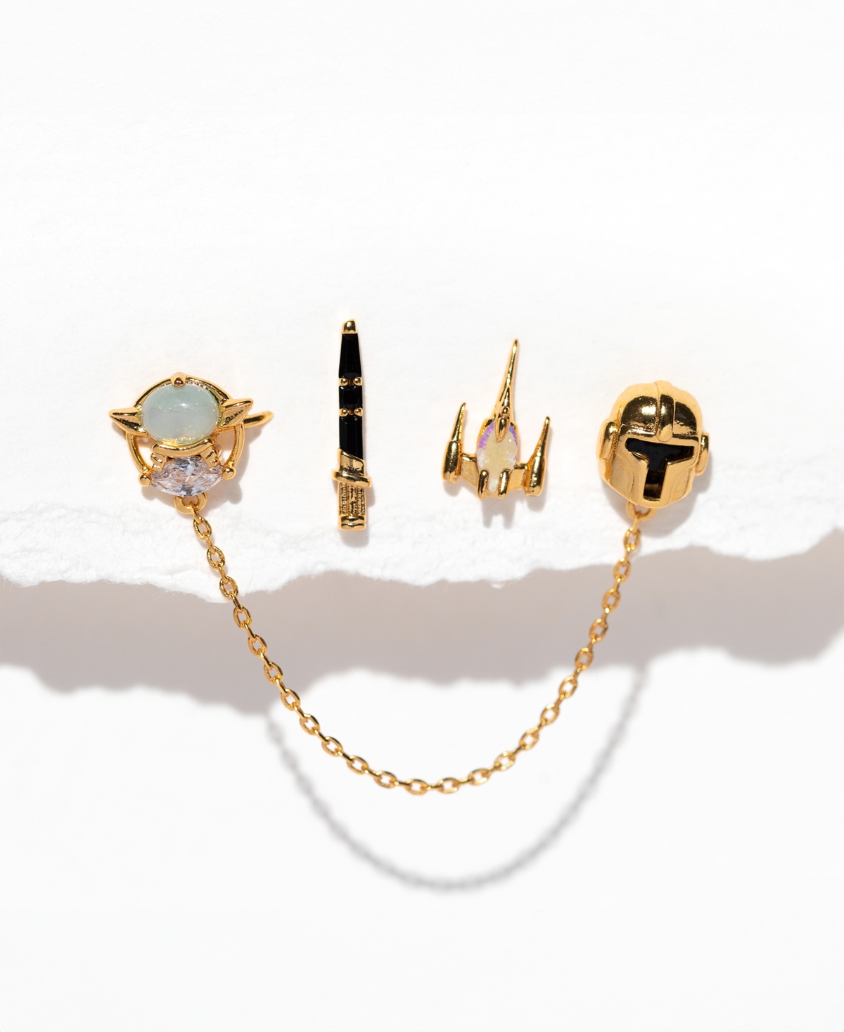 Girls Crew Crystal Star Wars This Is The Way Earring Set In Gold