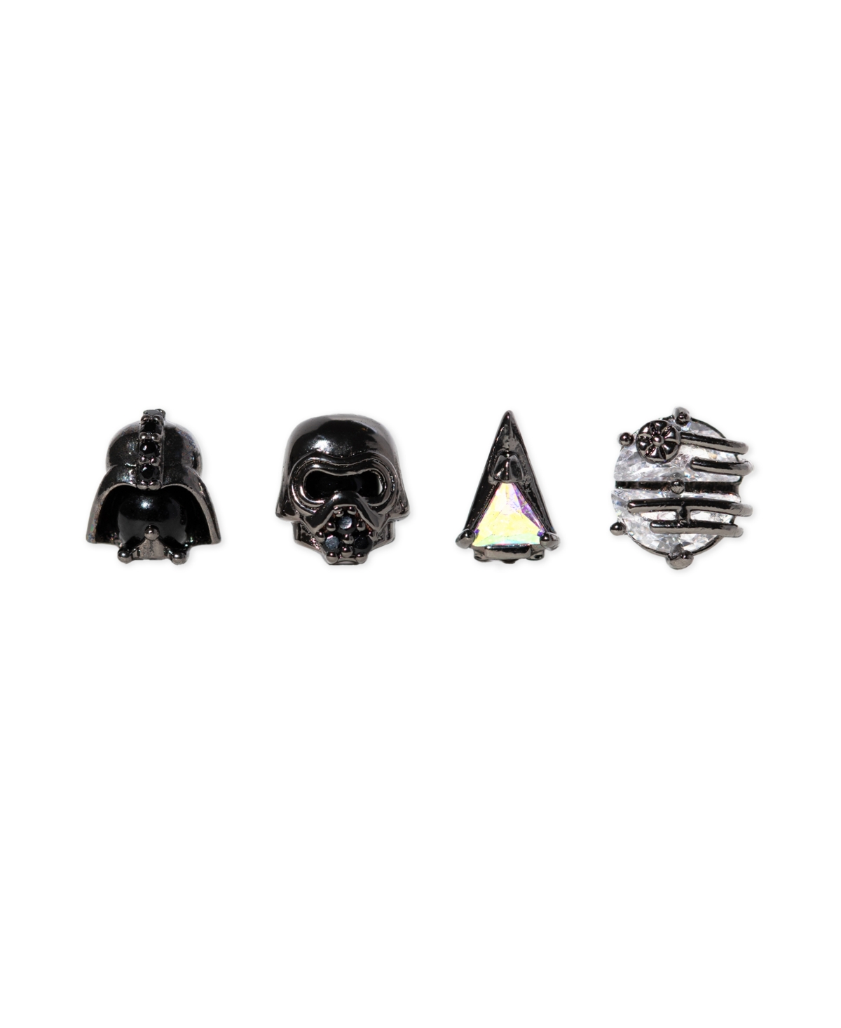 Girls Crew Star Wars Power Of The Dark Side Crystal Gunmetal Stud Set In Gray