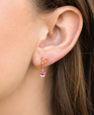 Crystal Heartstrings Dangle Earrings