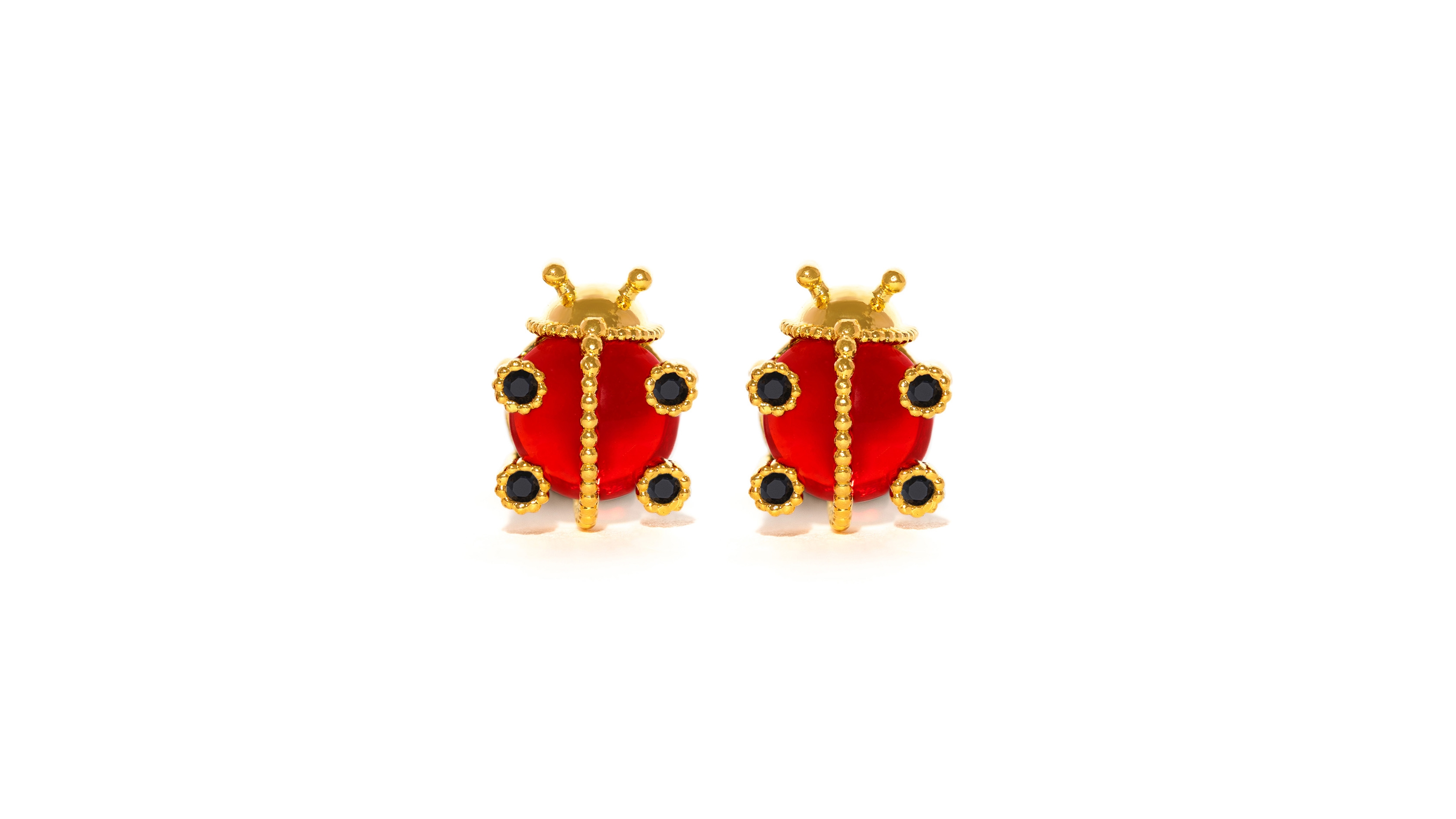 Girls Crew Crystal Gold Plated Spot Me If You Can Stud Earrings