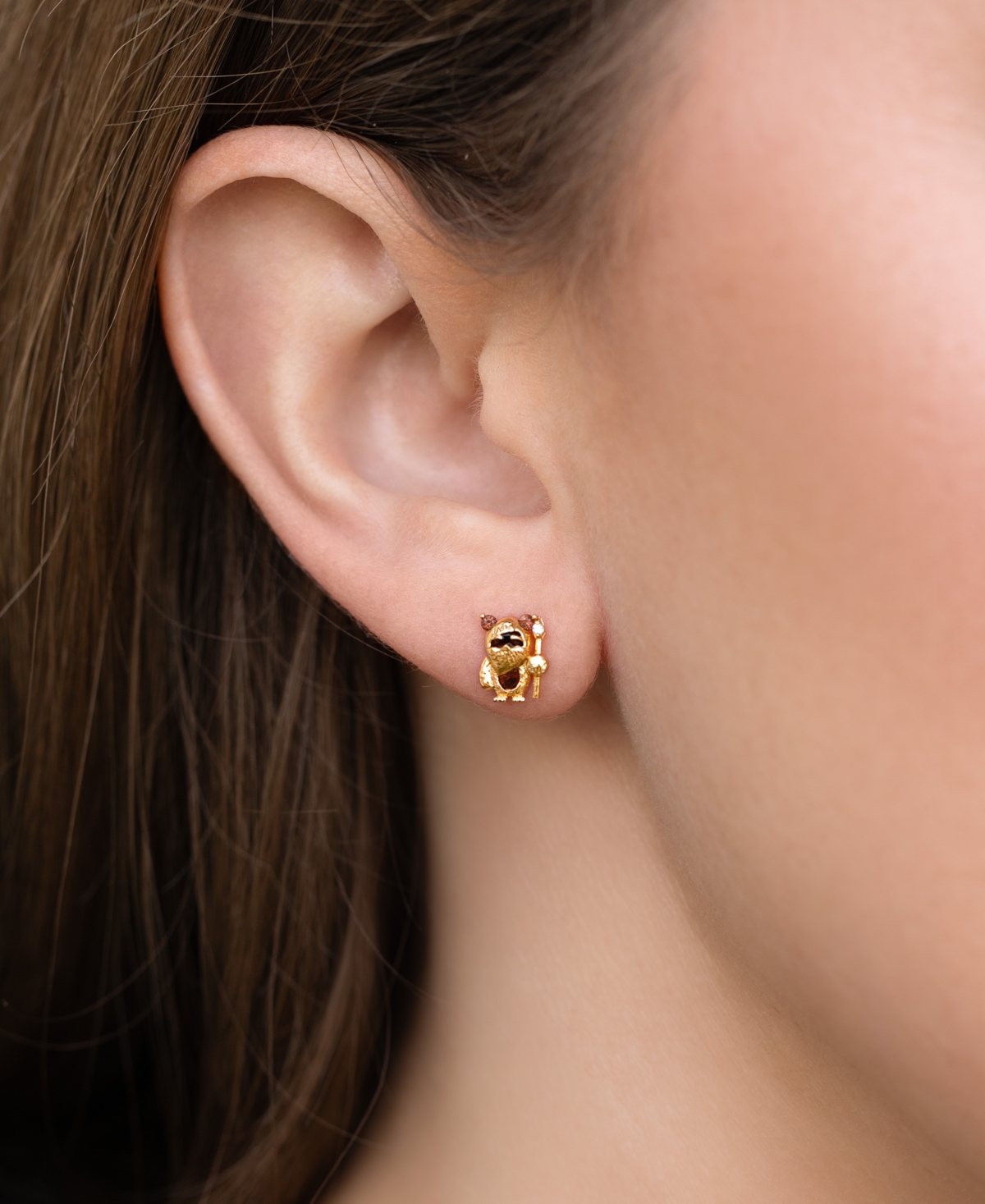 Girls Crew Crystal Star Wars Ewok Studs In Gold