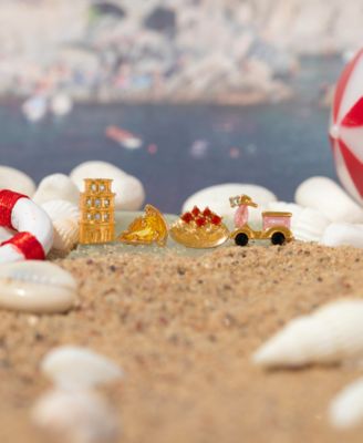 Crystal Gold Plated Ciao Bella Italia Stud Set