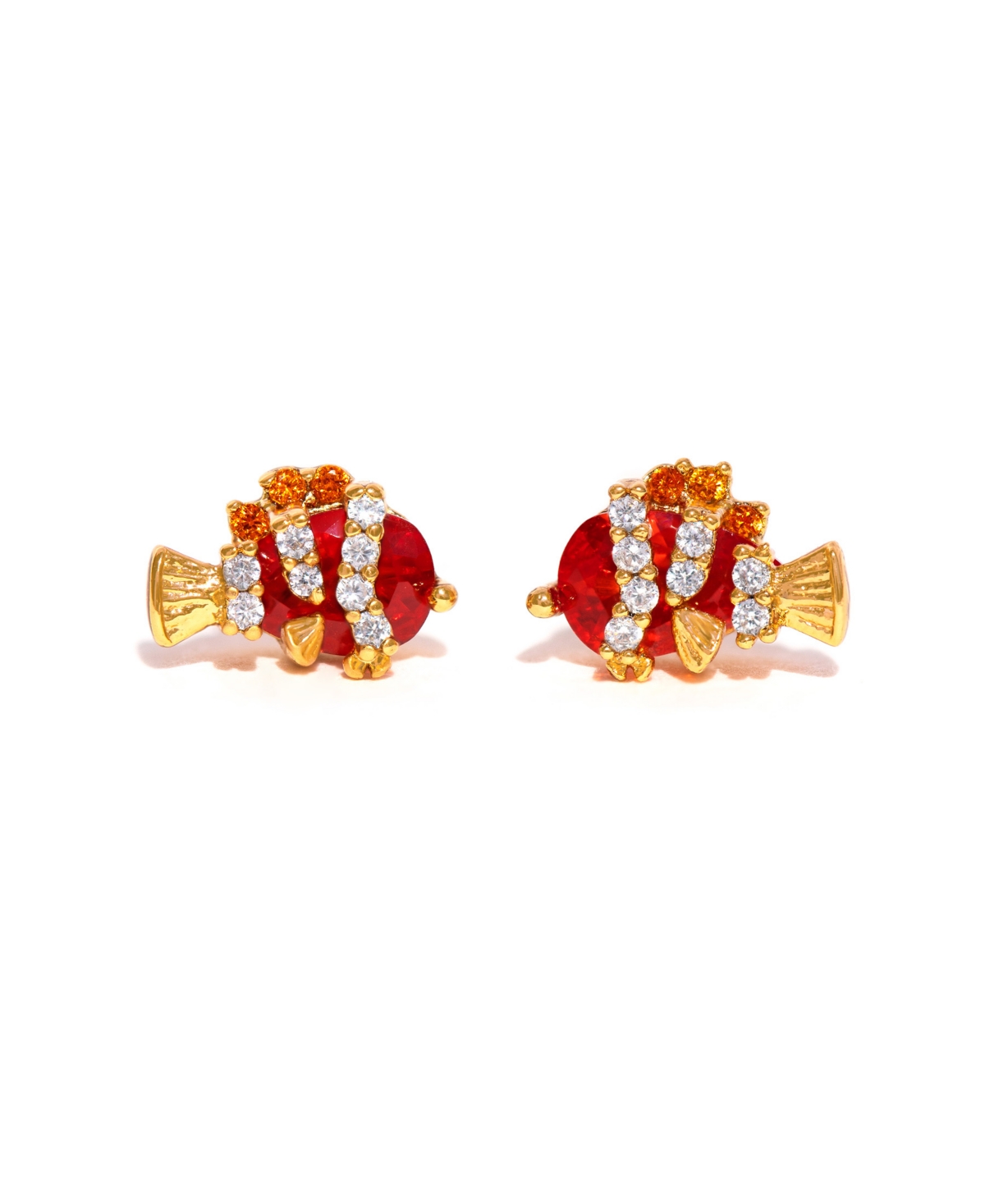 Girls Crew Crystal Gold Plated Pixar Finding Nemo Stud Earrings In Gold