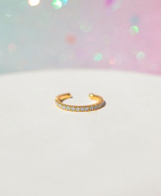 Crystal Milkyway Gold Plated Cuff Earrings